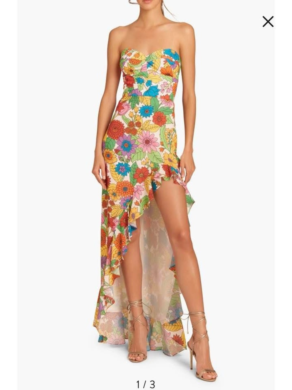 🌼 NWT Amanda Uprichard Eden Gown, Gorgeous Poppy Floral Hi-Lo Dress Sold Out!